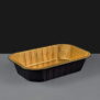 i2r 1000ml Black / Gold Rectangular Aluminium Containers