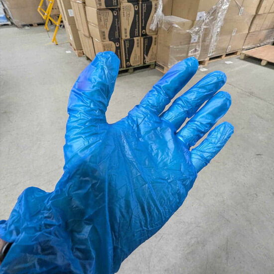 Large Blue Powder Free Vinyl Gloves Large Blue Powder Free Vinyl Gloves
