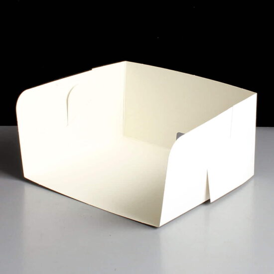 Folding White Swedish Cake Tray - Plain 5x4.5x2.5