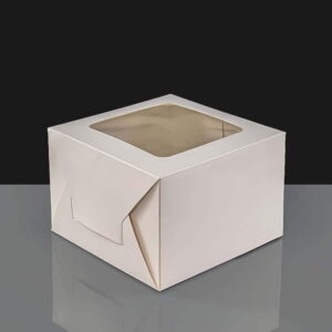 Windowed Cake Box with Christmas Cake