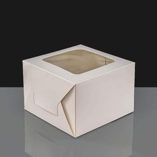 Windowed Cake Box with Christmas Cake