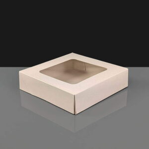 Windowed White Flan or Quiche Boxes 6x6x1.5"