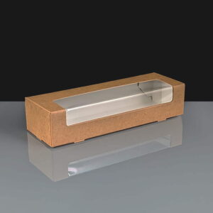 Windowed Kraft Pie or Tart Boxes 9x3x2