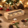 Windowed Kraft Pie or Tart Boxes 9x3x6