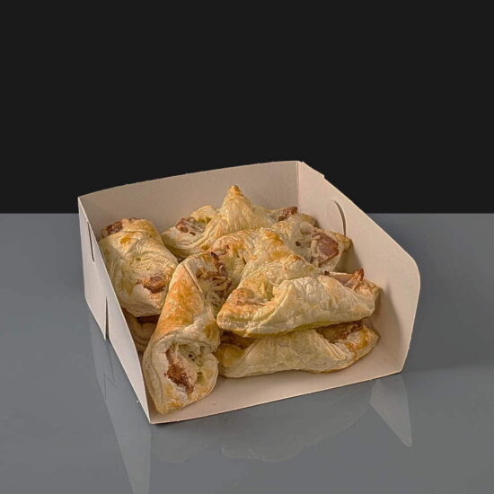 Folding White Swedish Cake Tray - Plain 6x6x2.10 Folding White Swedish Cake Tray - Plain 6x6x2.10