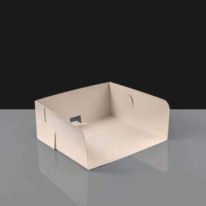 Folding White Swedish Cake Tray - Plain 6x6x2.5