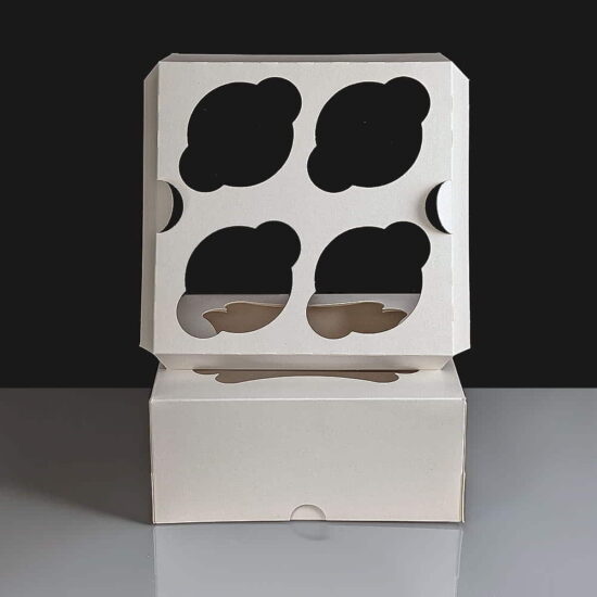 C0597 - Windowed Cake Boxes with 4 Cavity Insert C0597 - Windowed Cake Boxes with 4 Cavity Insert
