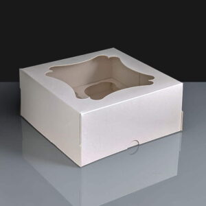 C0597 - Windowed Cake Boxes with 4 Cavity Insert