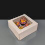 C0597 - Windowed Cake Boxes with 4 Cavity Insert