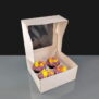 C0597 - Windowed Cake Boxes with 4 Cavity Insert