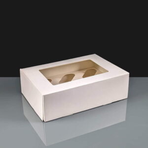 C0598 - Windowed Cake Boxes with 6 Cavity Insert