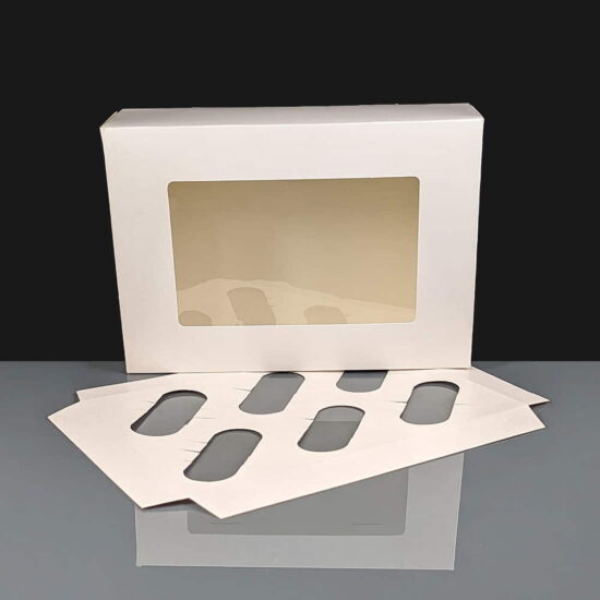 6 Cavity Cupcake Box with Ribbon 6 Cavity Cupcake Box with Ribbon