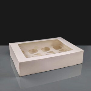 C0599 - Windowed Cake Boxes with 12 Cavity Insert