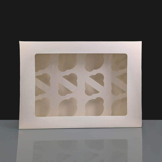 C0599 - Windowed Cake Boxes with 12 Cavity Insert C0599 - Windowed Cake Boxes with 12 Cavity Insert