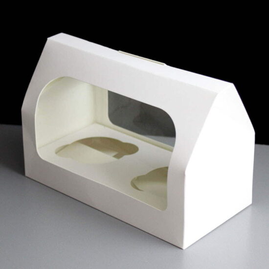 C/0608 - Windowed Cupcake Boxes with 2 cavity insert C/0608 - Windowed Cupcake Boxes with 2 cavity insert