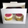 C/0608 - Windowed Cupcake Boxes with 2 cavity insert