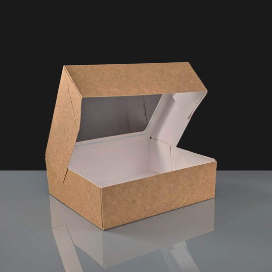 Small Windowed Traybake Box Small Kraft Windowed Traybake Box