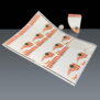 Café Sheet Labels Gingham Red