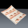 Café Sheet Labels Gingham Red