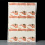 Café Sheet Labels Gingham Red
