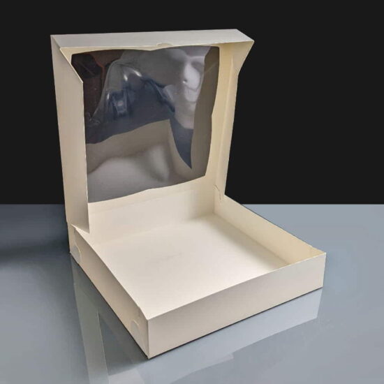 White Windowed Cake Boxes - 10x10x2" White Windowed Cake Boxes - 10x10x2"