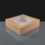 Kraft Windowed Cake Boxes - 10x10x3"