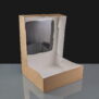 Kraft Windowed Cake Boxes - 10x10x3"