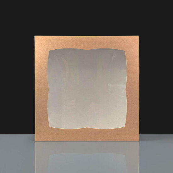 Kraft Windowed Cake Boxes - 10x10x3" Kraft Windowed Cake Boxes - 10x10x3"