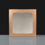 Kraft Windowed Cake Boxes - 10x10x3"