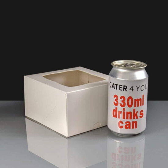 White Windowed Cake Boxes - 5x5x3" White Windowed Cake Boxes - 5x5x3"