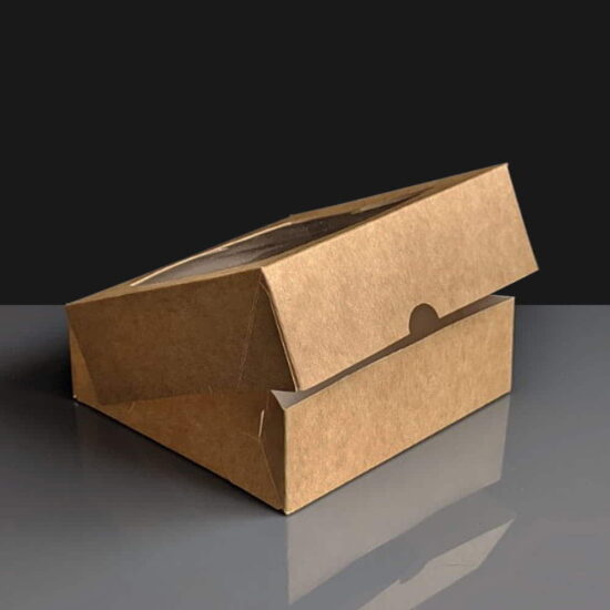 Kraft Windowed Cake Boxes - 6x6x2" Kraft Windowed Cake Boxes - 6x6x2"