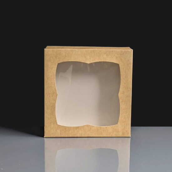 Kraft Windowed Cake Boxes - 6x6x2" Kraft Windowed Cake Boxes - 6x6x2"