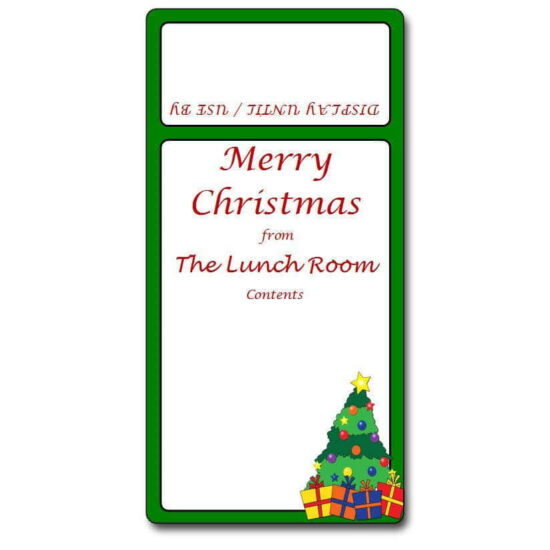 Christmas Sandwich Wedge Labels