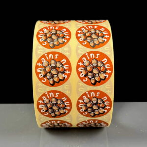 Brown Contains Nuts Labels