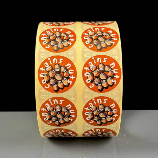 Brown Contains Nuts Labels