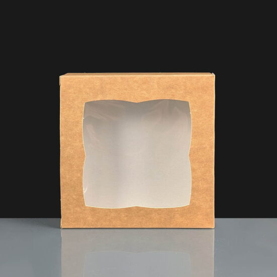 Kraft Windowed Cookie Box Cookie Box with Window