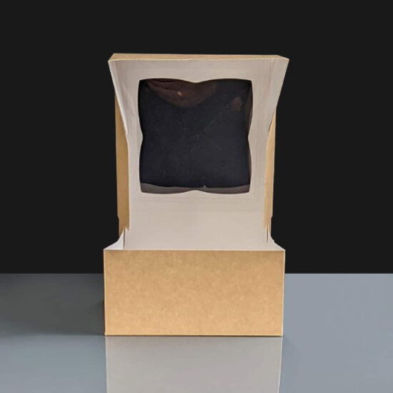 Kraft Windowed Cake Boxes - 6x6x3" Kraft Windowed Cake Boxes - 6x6x3"