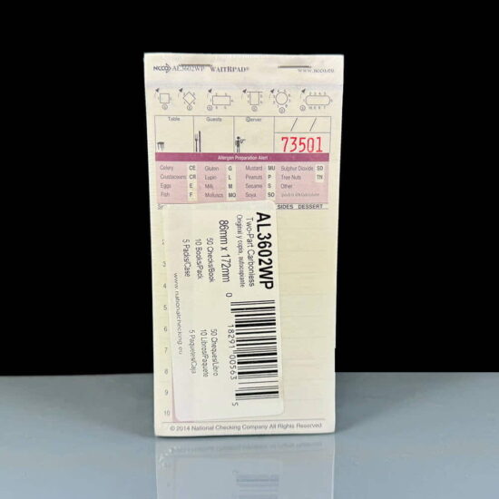 Allergen Two Part WaitRpad Food Order Pads
