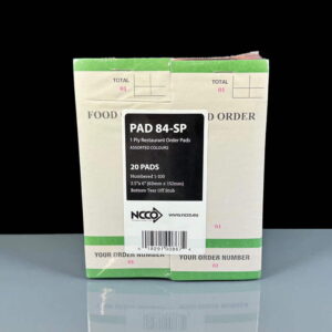 1ply Coloured Restaurant Food Order Pad - 2.5 x 6" with Take Away Stub