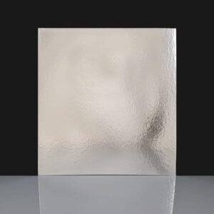 PVCE27 - 12 Square Silver Cake Card