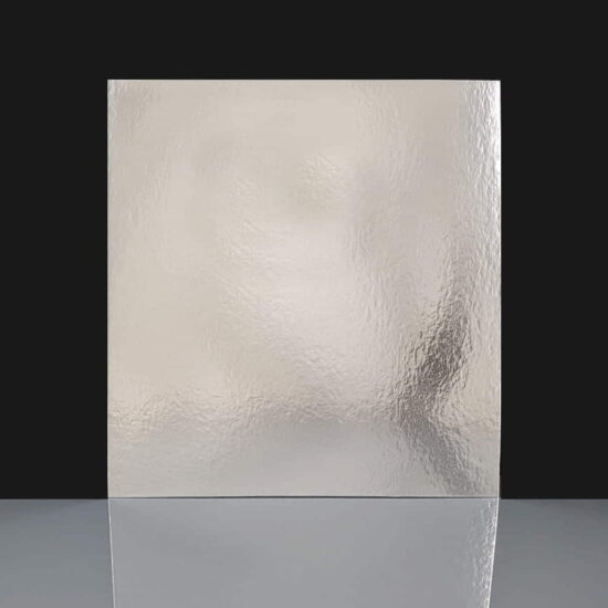PVCE27 - 12 Square Silver Cake Card