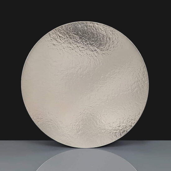 PVCE65 - 12 Round Silver Cake Card