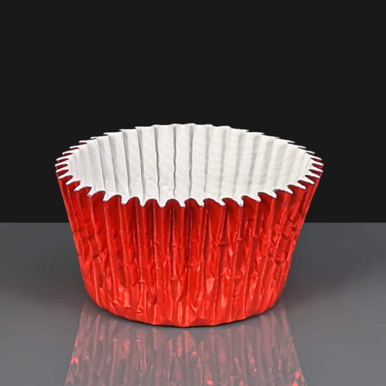 E/0920 -Red Metallic Cupcake or Muffin Cases 