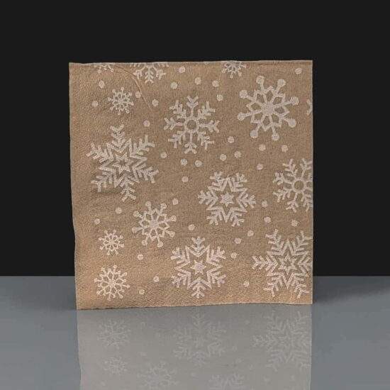 Kraft Snowflake 2 ply Christmas Napkins