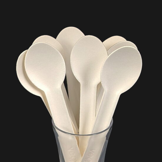 Vegware White Compostable Paper Teaspoons Vegware White Compostable Paper Teaspoons