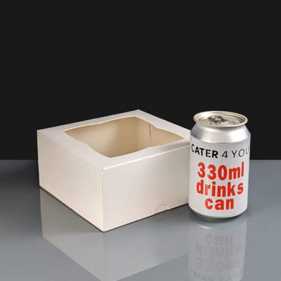 White Windowed Cake Boxes - 6x6x3" White Windowed Cake Boxes - 6x6x3"