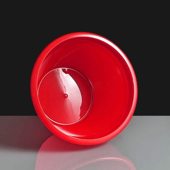 Red Plastic Half Pound Pudding Basin Red Plastic Half Pound Pudding Basin