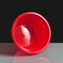 Red Plastic Half Pound Pudding Basin