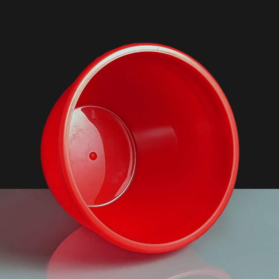 Red Plastic 2lb Pudding Basin Red Plastic 2lb Pudding Basin
