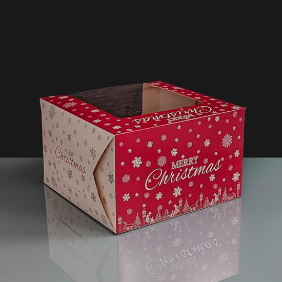 Premium Windowed Christmas SNOWFLAKE Cake Boxes 8x8x5 Premium Windowed Christmas SNOWFLAKE Cake Boxes 8x8x5